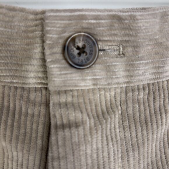 Brooks Brothers Hudson Men Flat Front Chino Corduroy Pants 36x32 Beige - Picture 3 of 12